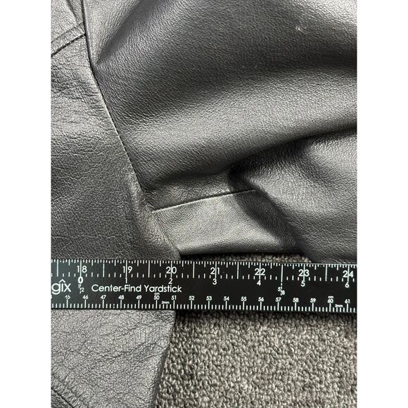 Jacqueline Ferrar Genuine Leather Moto Jacket Womens Size L Black Full Zip Biker - Picture 9 of 9